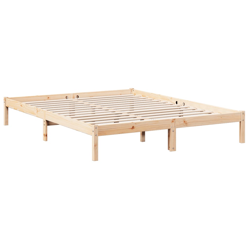 Dugi okvir kreveta bez madraca 160 x 210 cm od borovine
