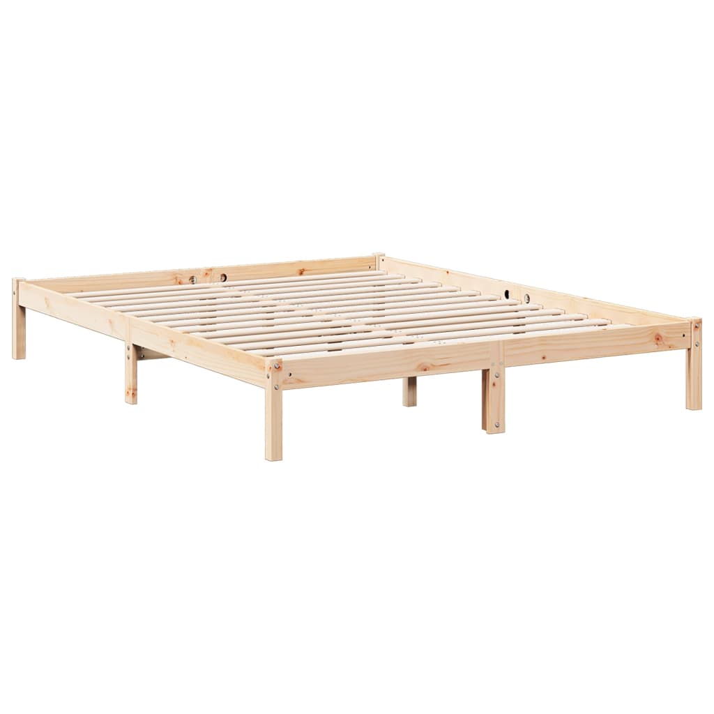 Dugi okvir kreveta bez madraca 160 x 210 cm od borovine
