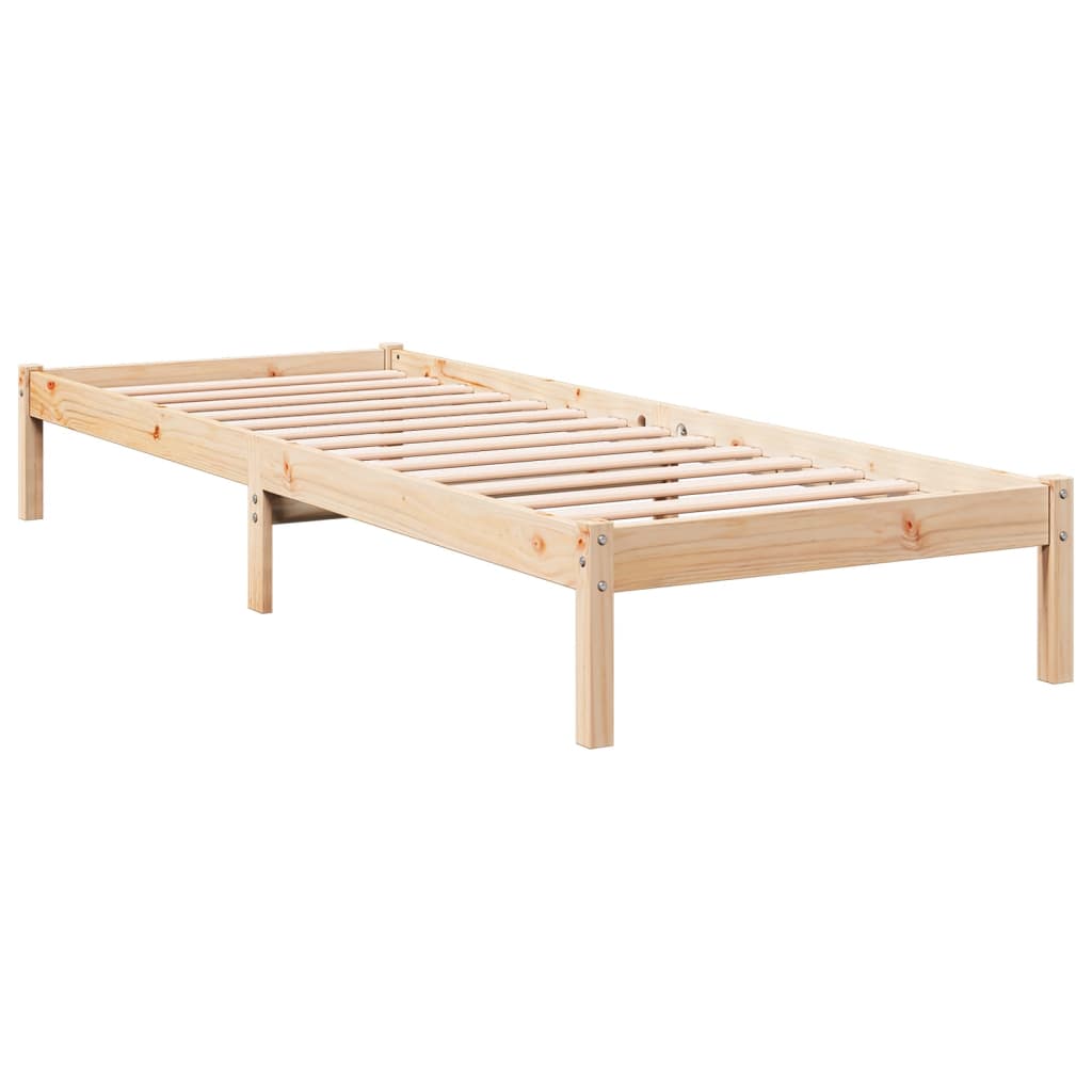 Dugi okvir kreveta bez madraca bijeli 90x220 cm od borovine