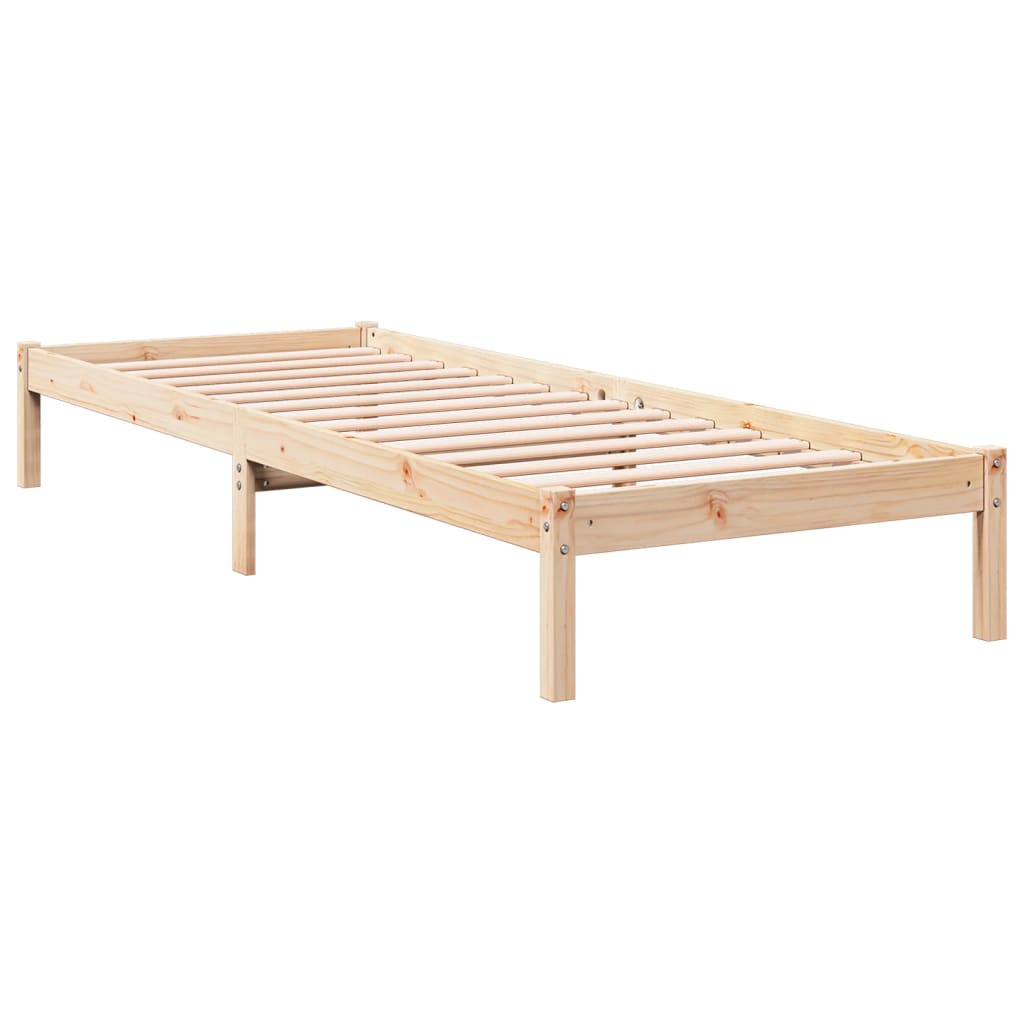 Dugi okvir kreveta bez madraca 100 x 220 cm masivna borovina