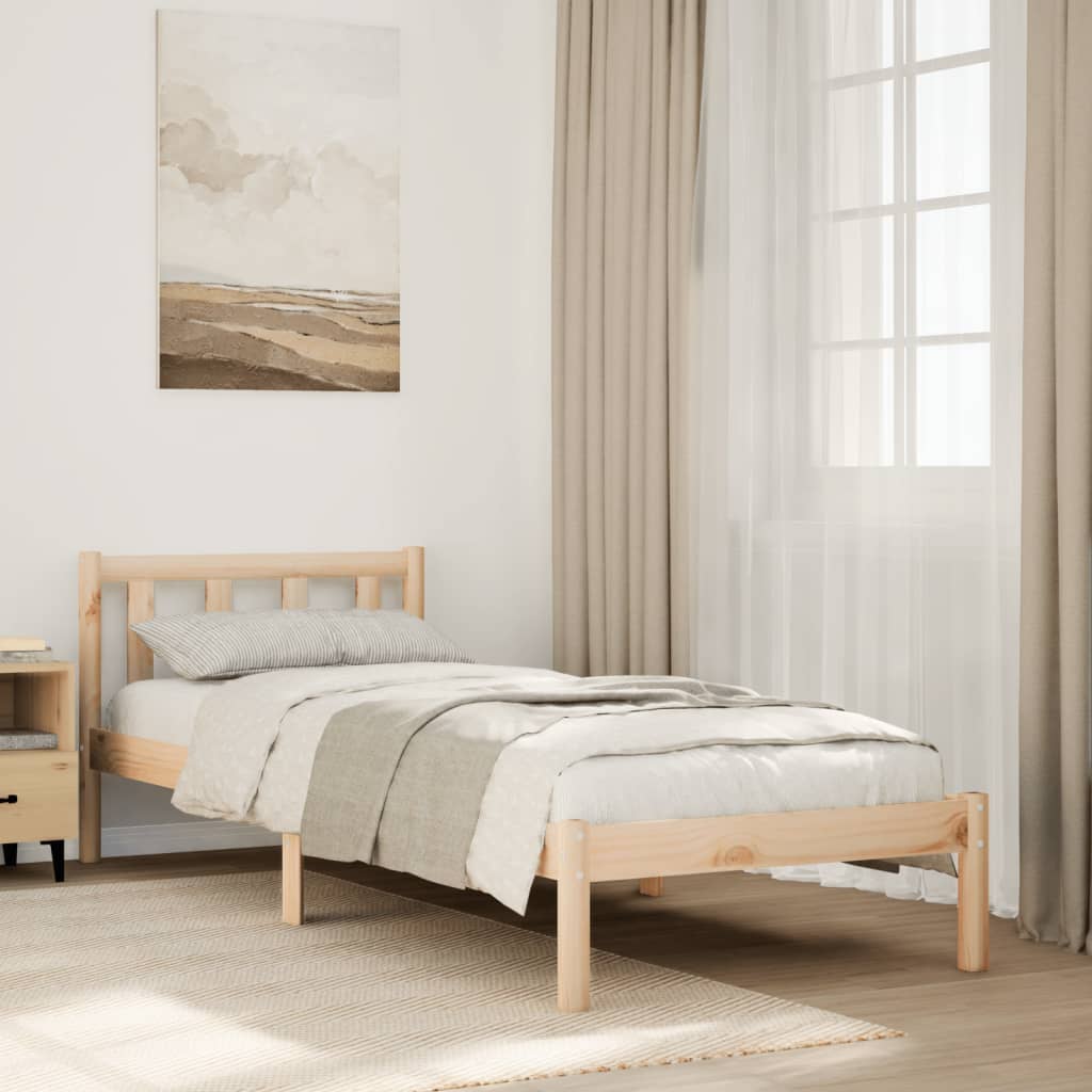 Dugi okvir kreveta bez madraca bijeli 90x210 cm od borovine