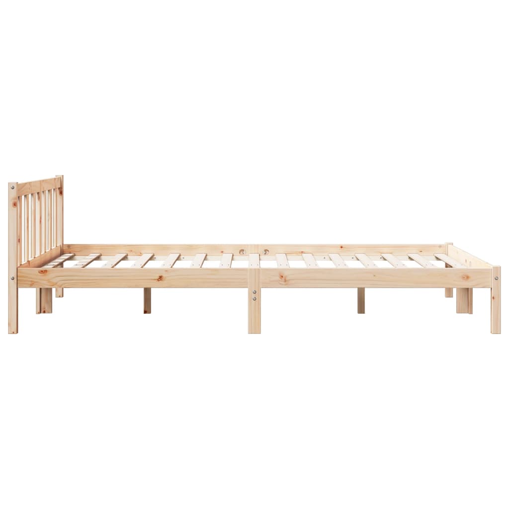 Dugi okvir kreveta bez madraca 140 x 210 cm masivna borovina