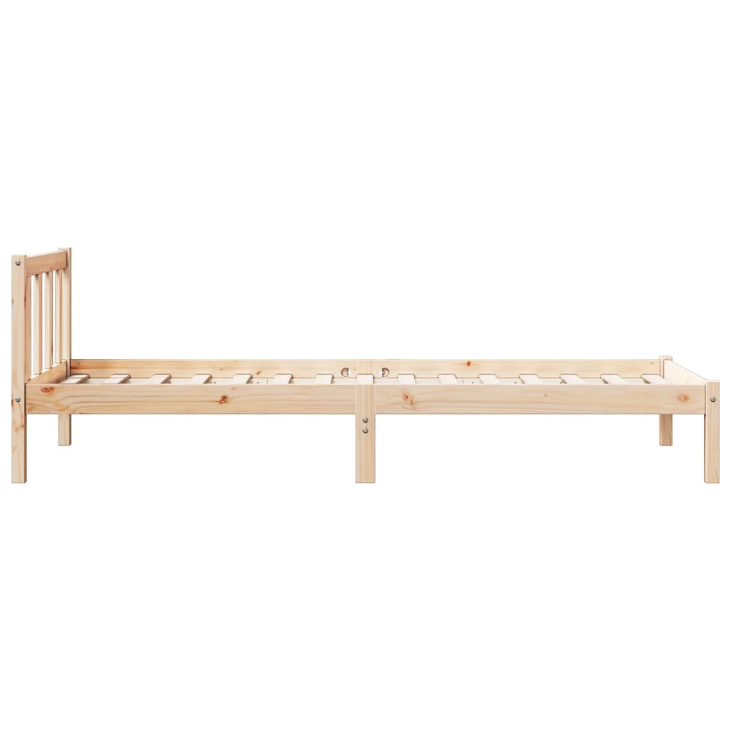 Dugi okvir kreveta bez madraca 100 x 220 cm masivna borovina