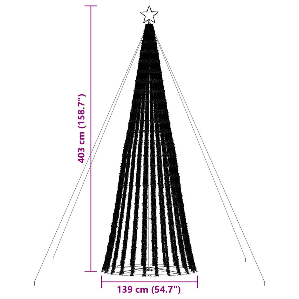 LED božićno drvce 1028 LED toplo bijelo 403 cm