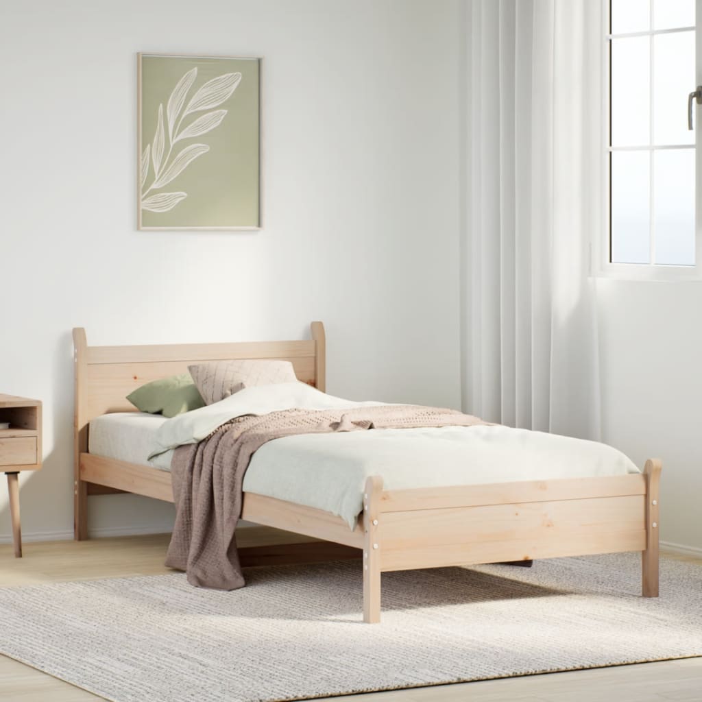 Okvir kreveta bez madraca 90 x 200 cm od masivne borovine