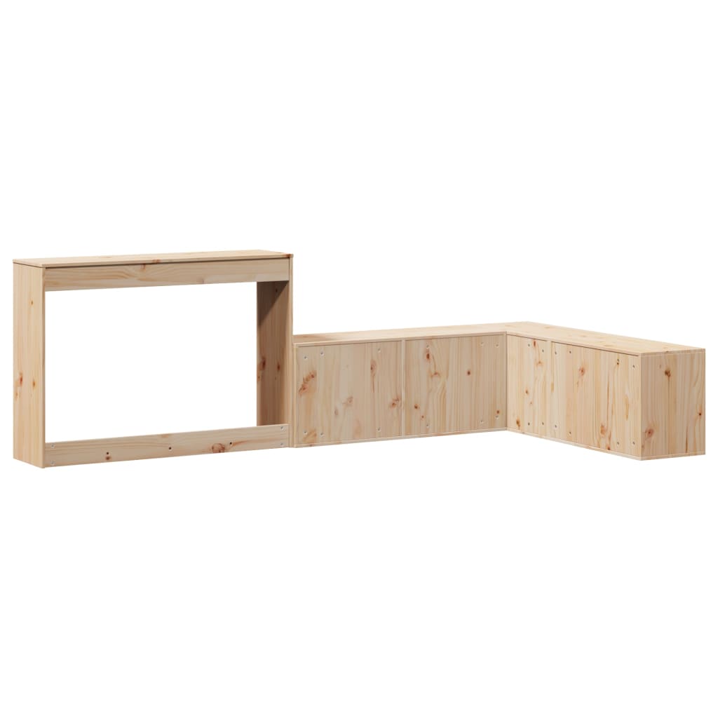 Noćni ormarić s radnim stolom 232x122x75 cm Masivno drvo Bor