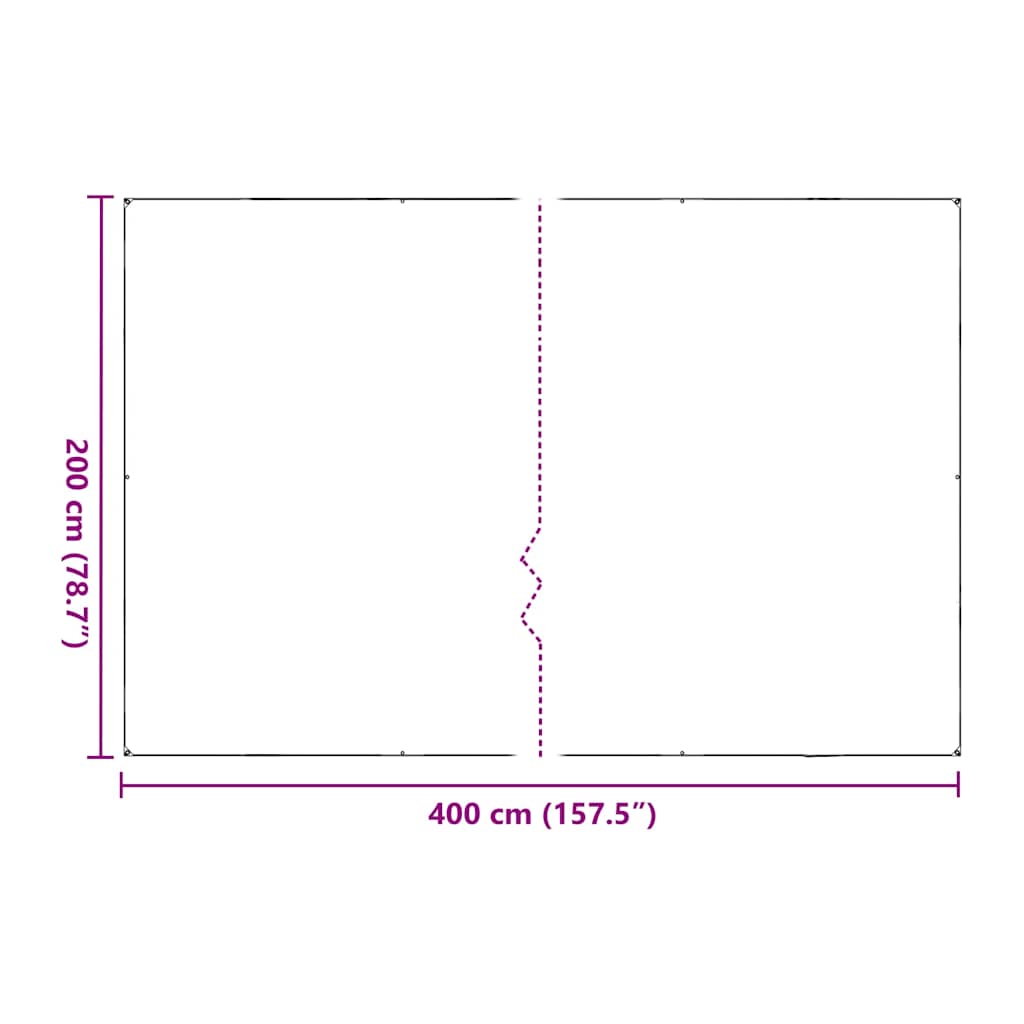 Pokrivač za biljke s rupicama 2x4 m polietilen