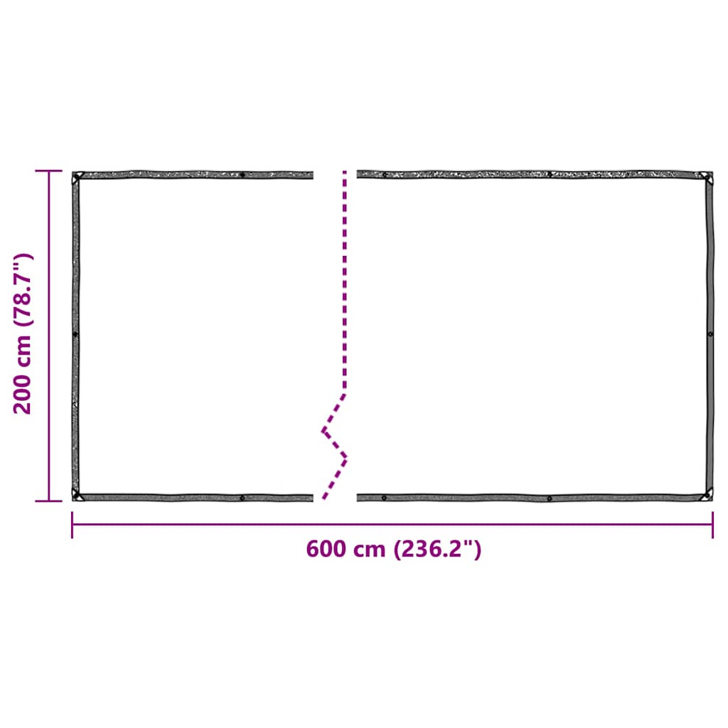 Pokrivač za biljke s ušicama 2x6 m polietilen