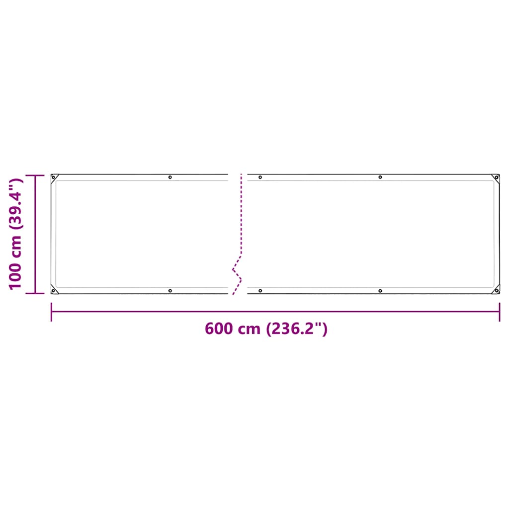 Pokrivač za biljke s ušicama 1x6 m PVC