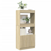Visoka komoda boja hrasta 63x33x140 cm od konstruiranog drva