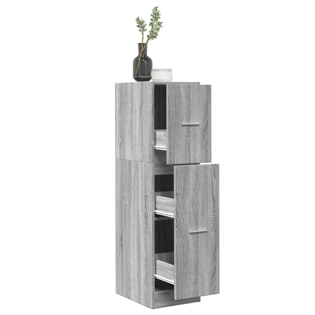 Ormarić za lijekove boja hrasta 30x41x118 cm konstruirano drvo