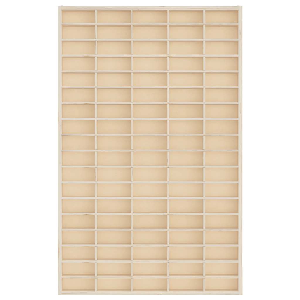 Drvena kolekcionarska vitrina s 90 odjeljaka 50,5 x 4,5 x 79 cm