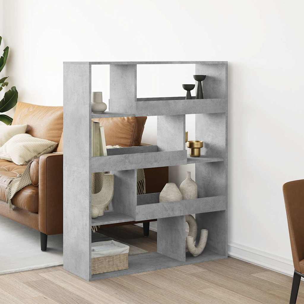 Regal za knjige boja betona 100x33x125,5 cm konstruirano drvo