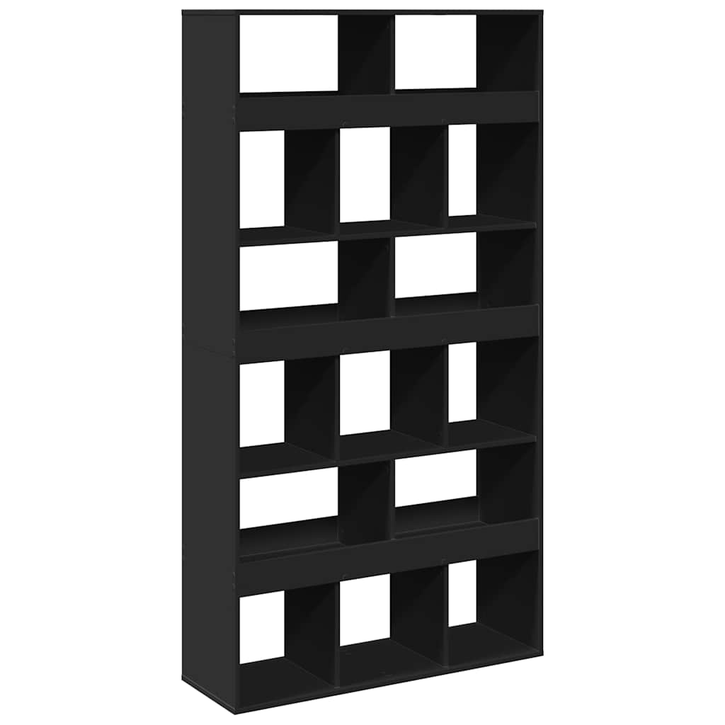 Regal za knjige crni 100 x 33 x 187,5 cm konstruirano drvo