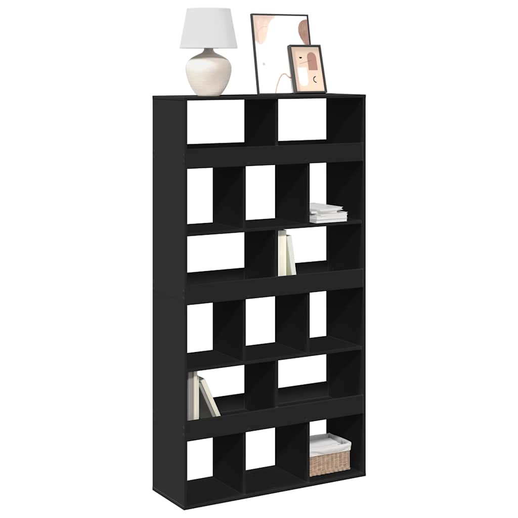 Regal za knjige crni 100 x 33 x 187,5 cm konstruirano drvo