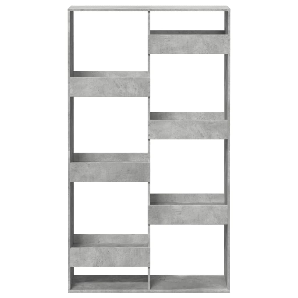 Regal za knjige boja betona 100x33x175 cm konstruirano drvo