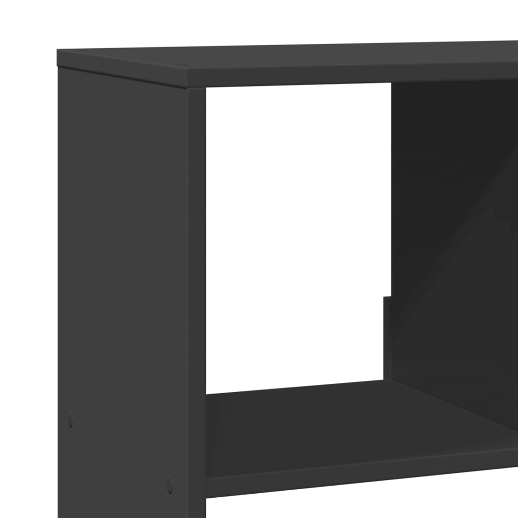 Sobna pregrada crna 100 x 33 x 125,5 cm konstruirano drvo