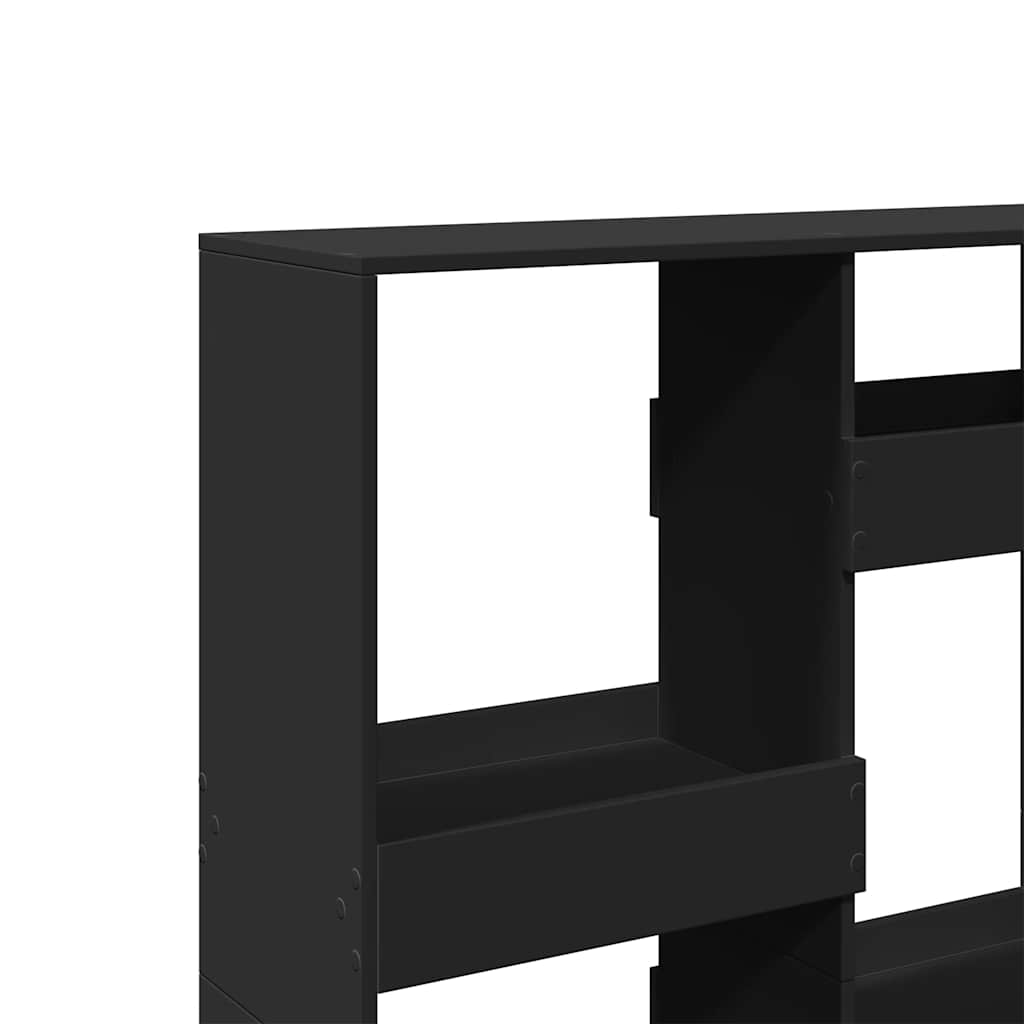 Sobna pregrada crna 100 x 33 x 135 cm konstruirano drvo