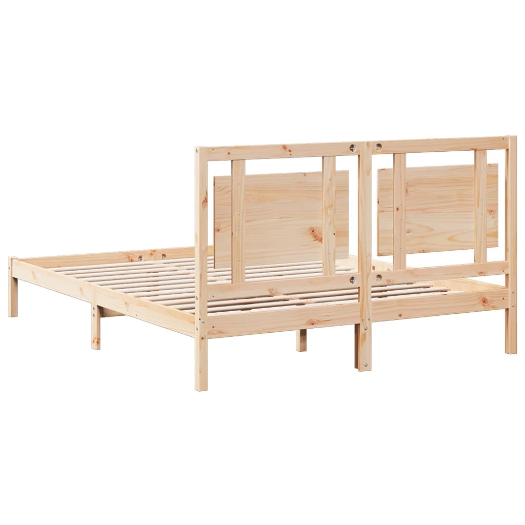 Dugi okvir kreveta bez madraca 160 x 210 cm masivno drvo