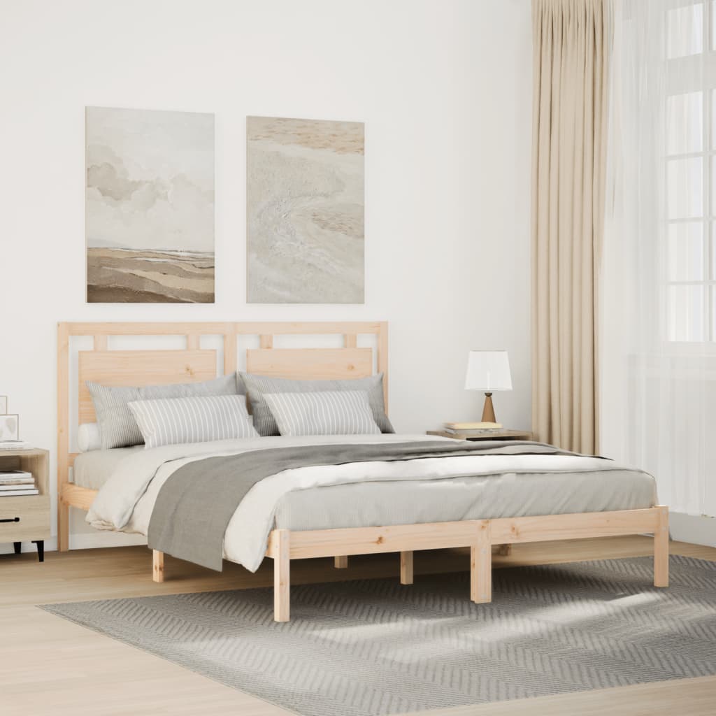 Dugi okvir kreveta bez madraca 160 x 220 cm masivno drvo