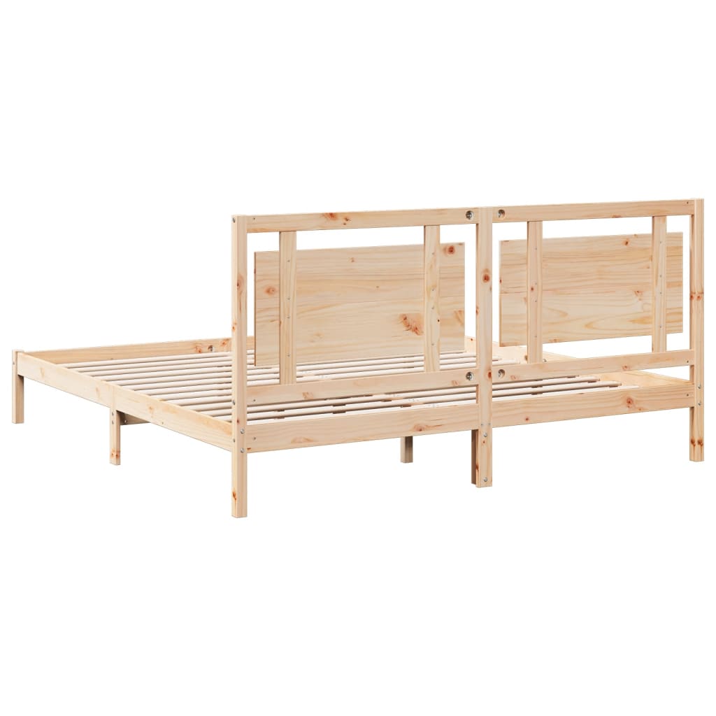 Dugi okvir kreveta bez madraca 200 x 220 cm masivno drvo