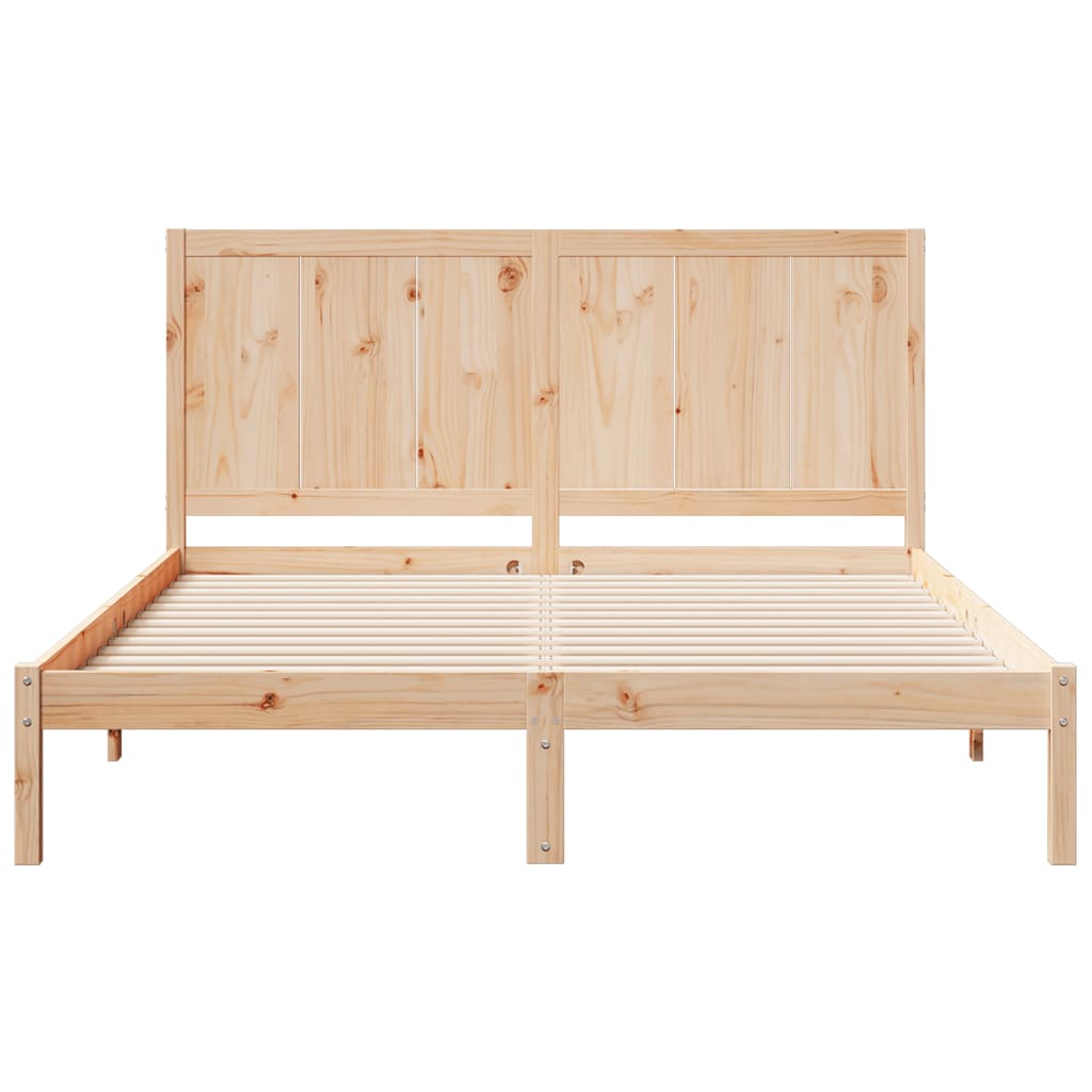 Dugi okvir kreveta bez madraca 140 x 220 cm masivno drvo