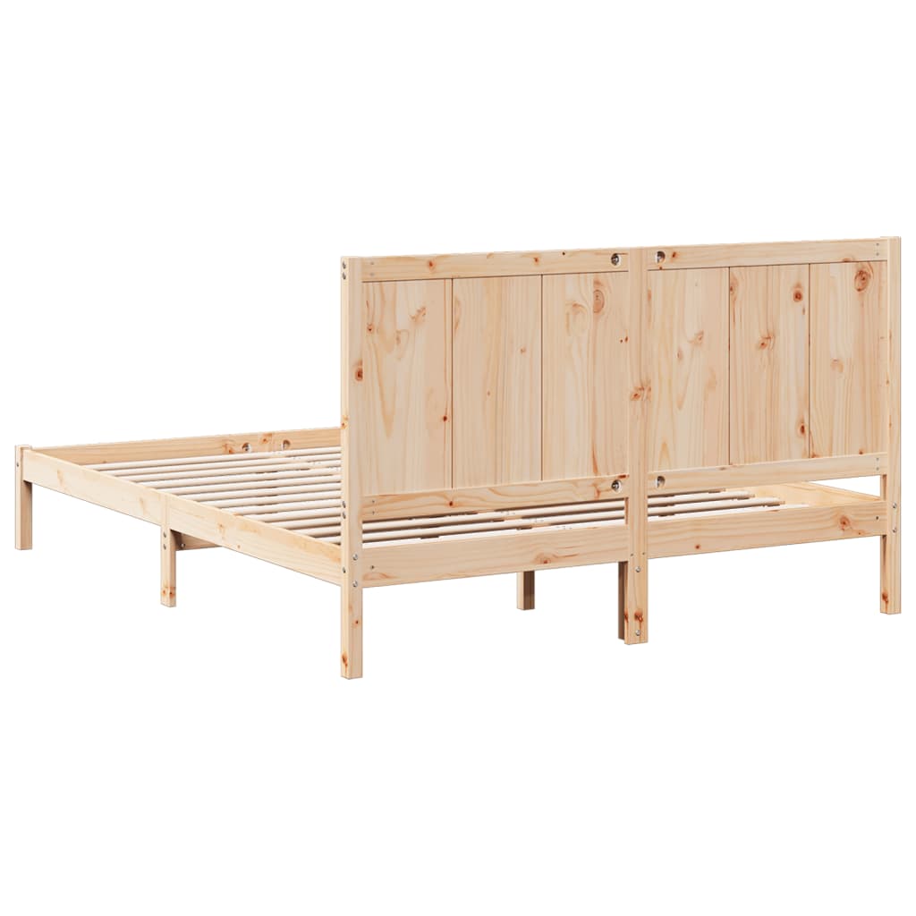 Dugi okvir kreveta bez madraca 140 x 220 cm masivno drvo