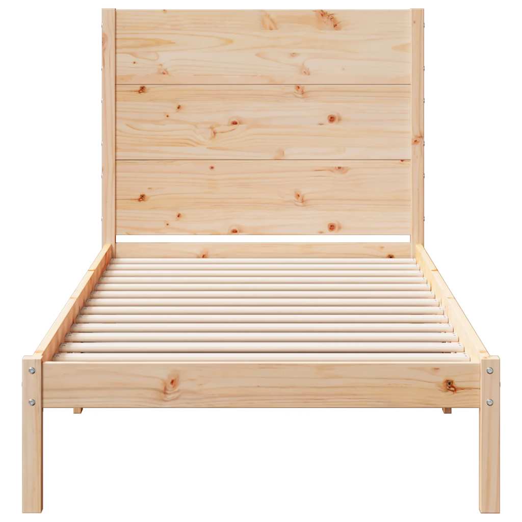 Dugi okvir kreveta bez madraca bijeli 90x210 cm masivno drvo