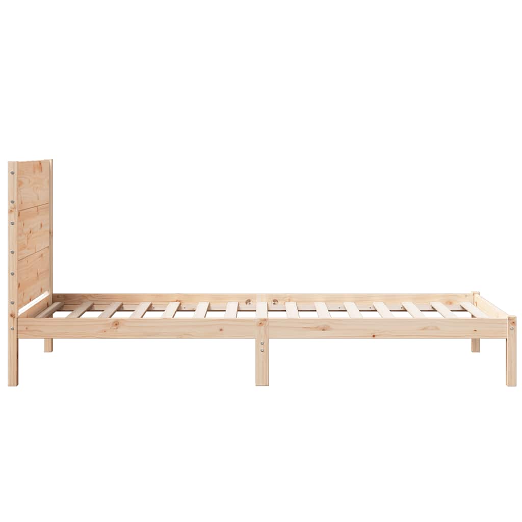 Dugi okvir kreveta bez madraca bijeli 90x210 cm masivno drvo