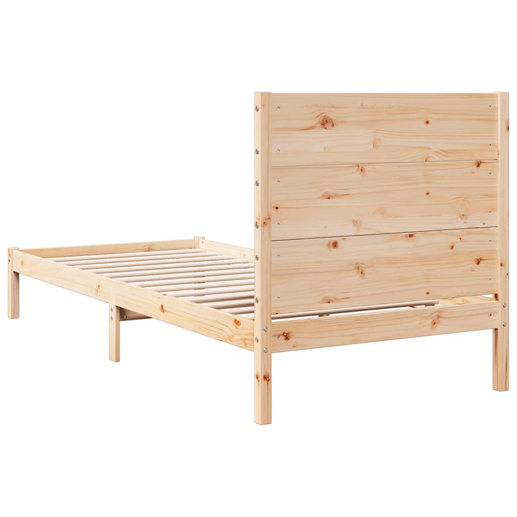 Dugi okvir kreveta bez madraca bijeli 90x210 cm masivno drvo