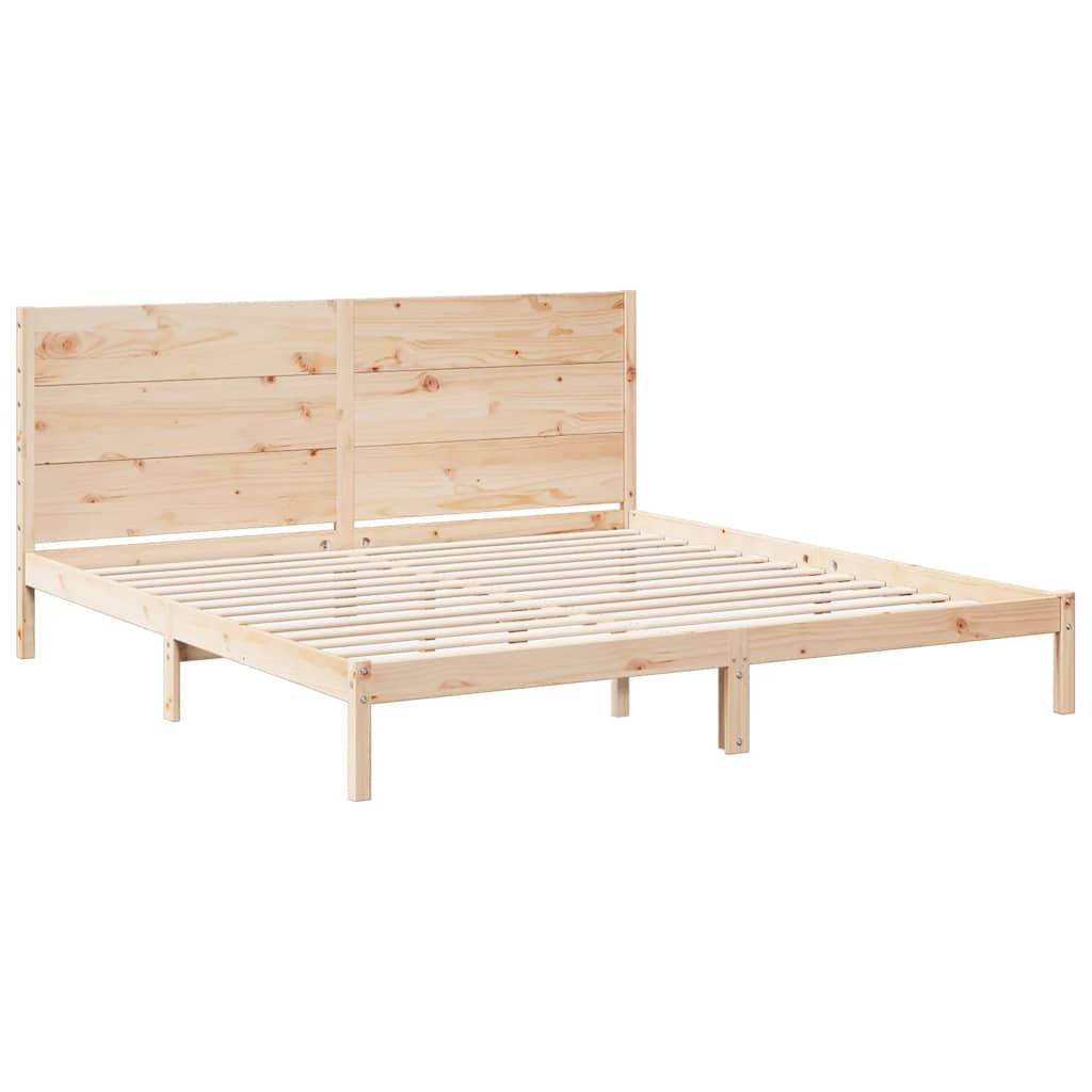 Dugi okvir kreveta bez madraca 200 x 210 cm masivno drvo