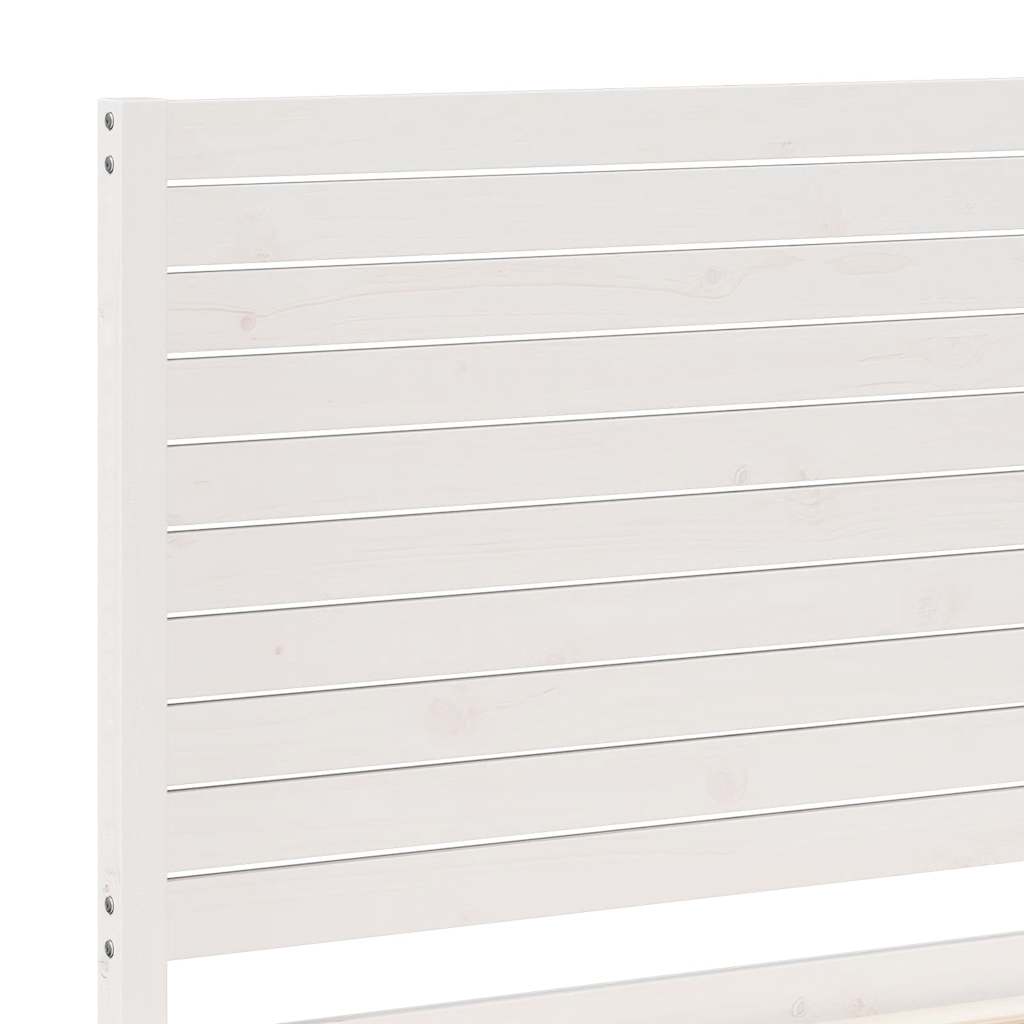 Dugi okvir kreveta bez madraca bijeli 90 x 210 cm masivno drvo