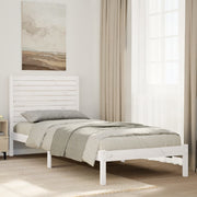 Dugi okvir kreveta bez madraca bijeli 90 x 210 cm masivno drvo
