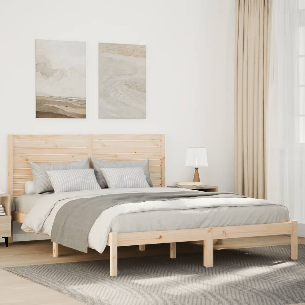 Dugi okvir kreveta bez madraca 140 x 210 cm masivno drvo