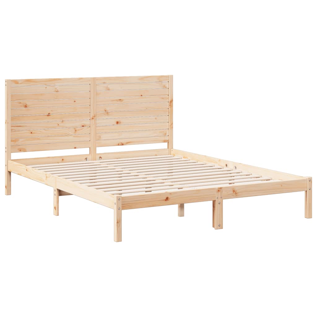 Dugi okvir kreveta bez madraca 160 x 210 cm masivno drvo