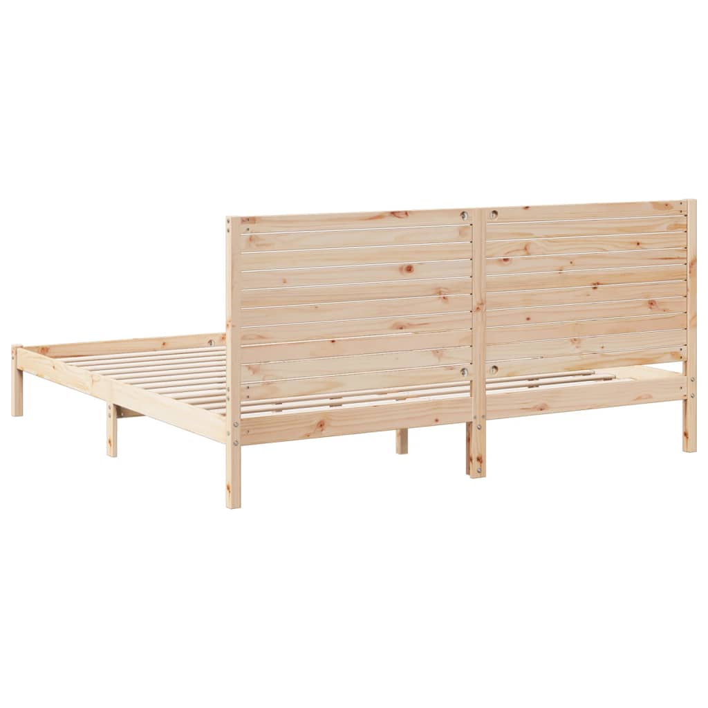 Dugi okvir kreveta bez madraca 200 x 210 cm masivno drvo