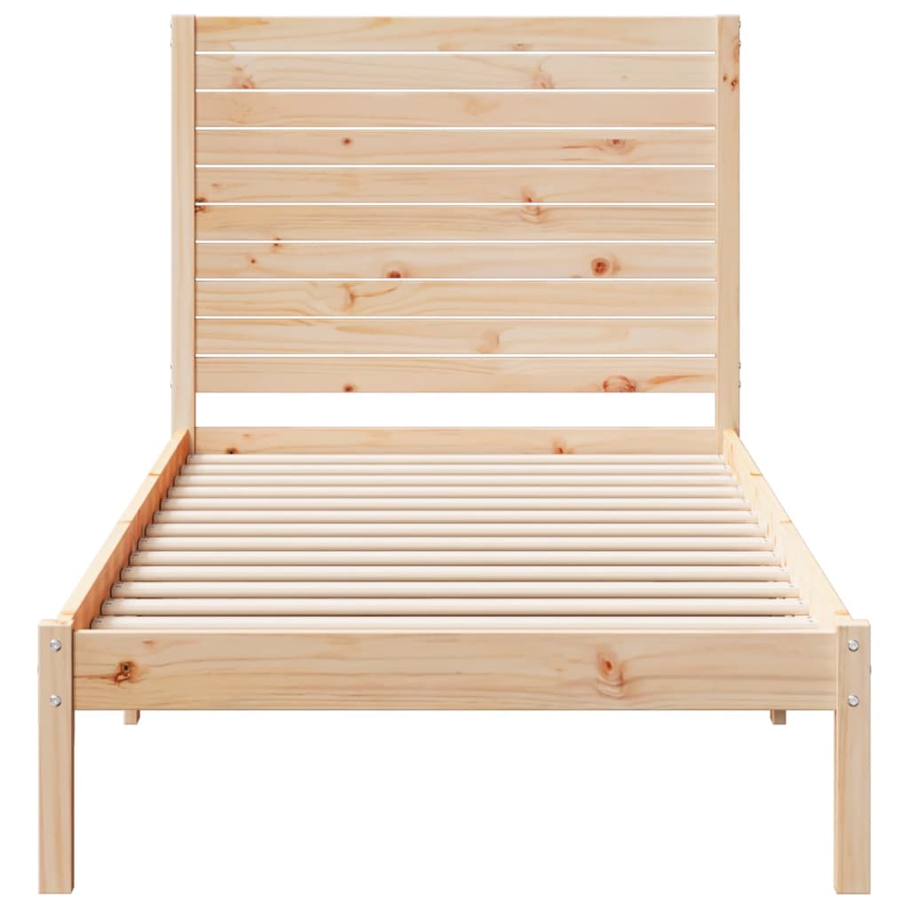 Dugi okvir kreveta bez madraca 90 x 220 cm masivno drvo