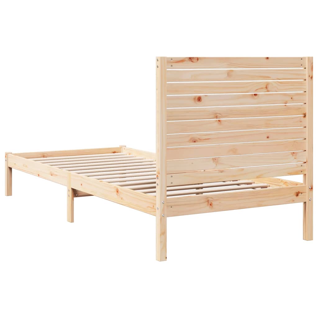 Dugi okvir kreveta bez madraca 90 x 220 cm masivno drvo