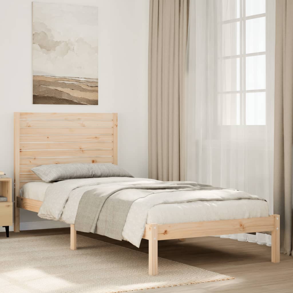 Dugi okvir kreveta bez madraca 90 x 220 cm masivno drvo
