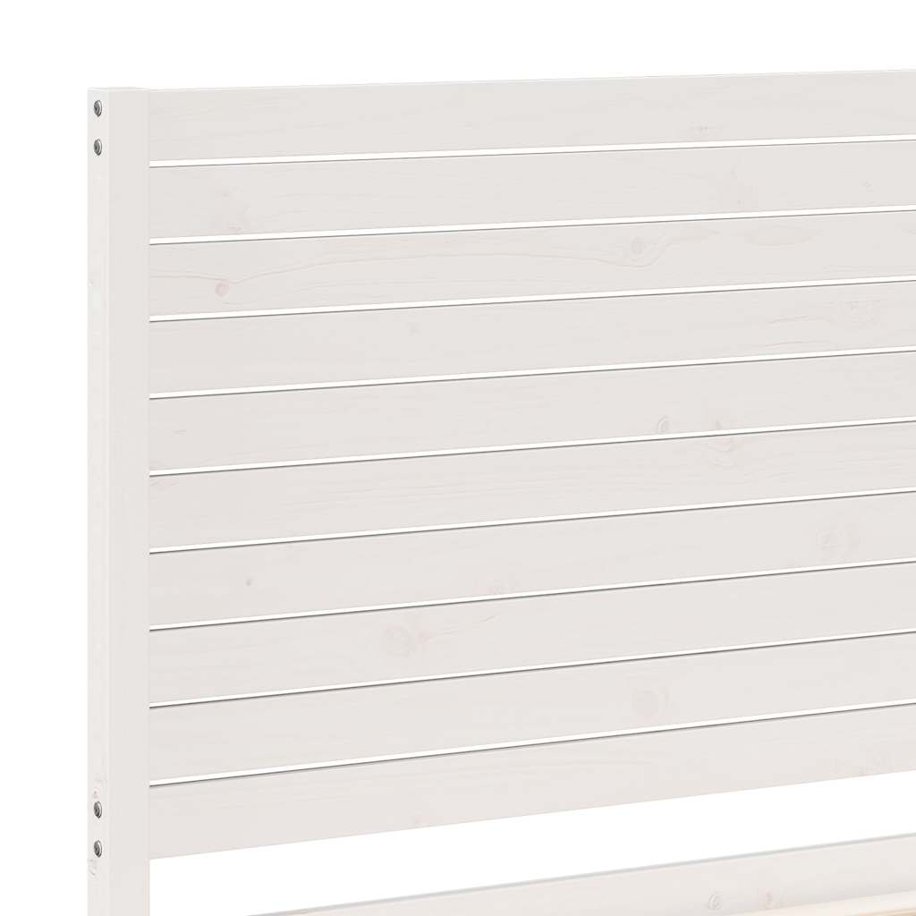Dugi okvir kreveta bez madraca bijeli 90 x 220 cm masivno drvo
