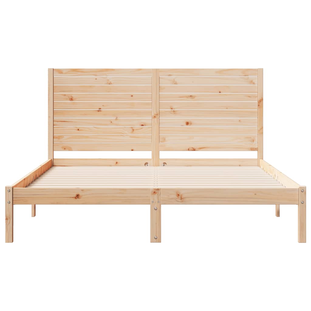 Dugi okvir kreveta bez madraca 140 x 220 cm masivno drvo
