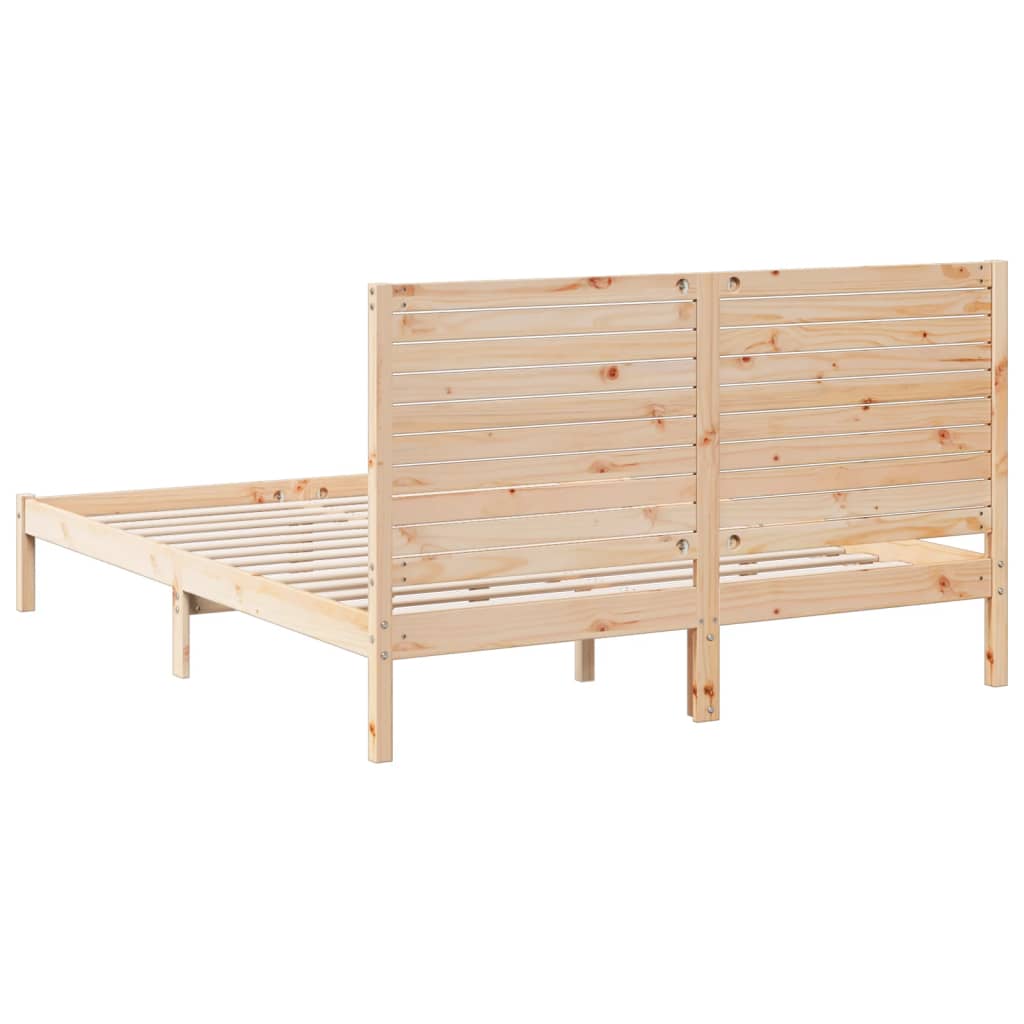 Dugi okvir kreveta bez madraca 140 x 220 cm masivno drvo