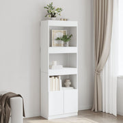 Visoka komoda bijela 63x33x180 cm od konstruiranog drva