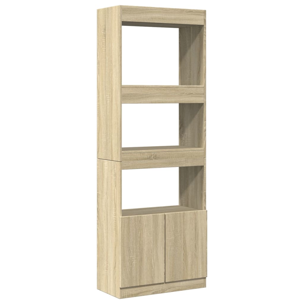 Visoka komoda boja hrasta sonome 63x33x180 cm konstruirano drvo