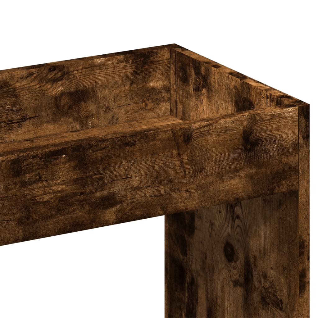 Visoka komoda Smoked Oak 63x33x180 cm od konstruiranog drva