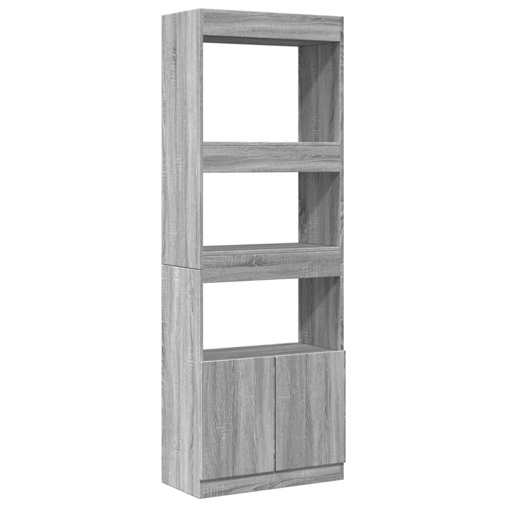 Visoka komoda boja hrasta 63x33x180 cm od konstruiranog drva