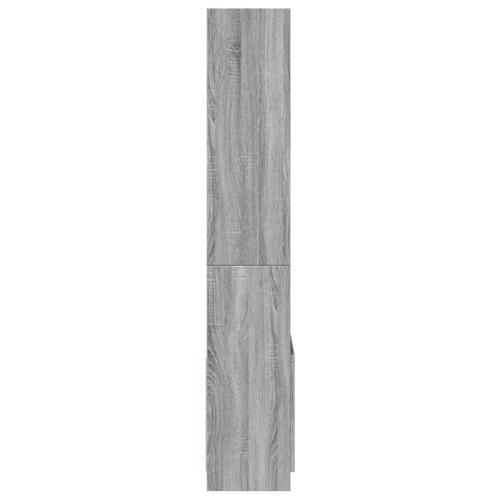 Visoka komoda boja hrasta 63x33x180 cm od konstruiranog drva