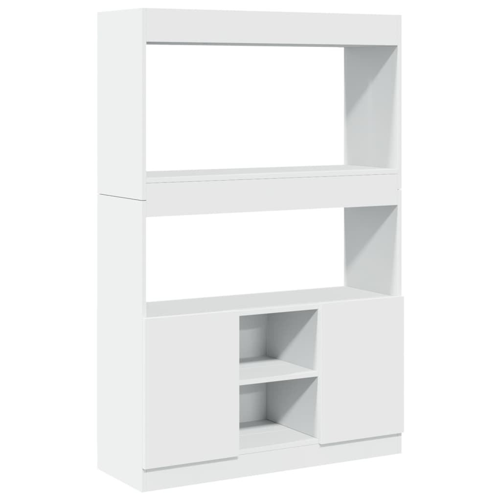 Visoka komoda bijela 92 x 33 x 140 cm od konstruiranog drva