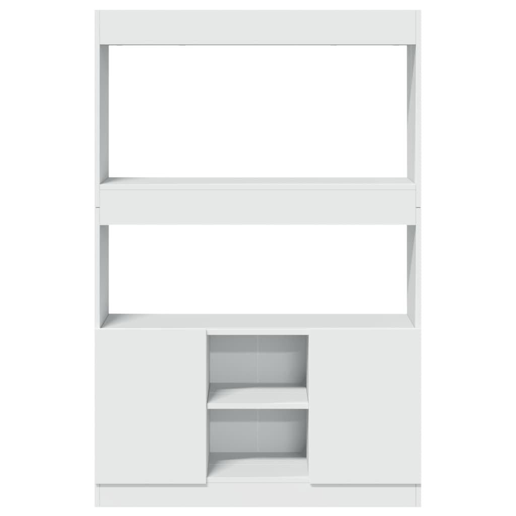 Visoka komoda bijela 92 x 33 x 140 cm od konstruiranog drva