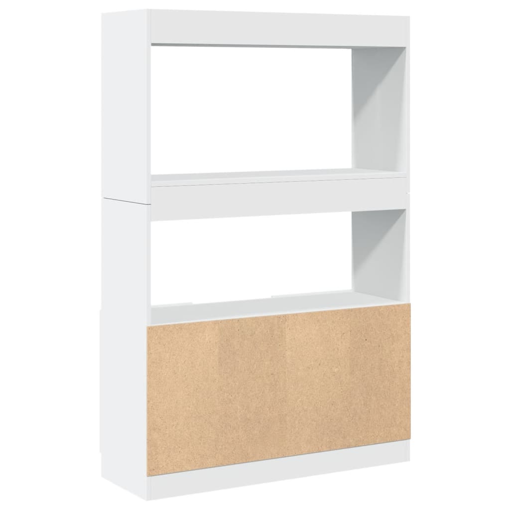 Visoka komoda bijela 92 x 33 x 140 cm od konstruiranog drva